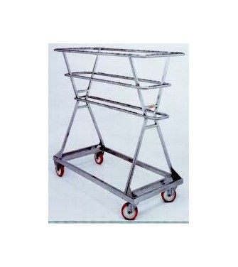 Carrello in acciaio inox porta salumi