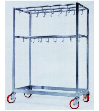 Carrello in acciaio inox porta salumi
