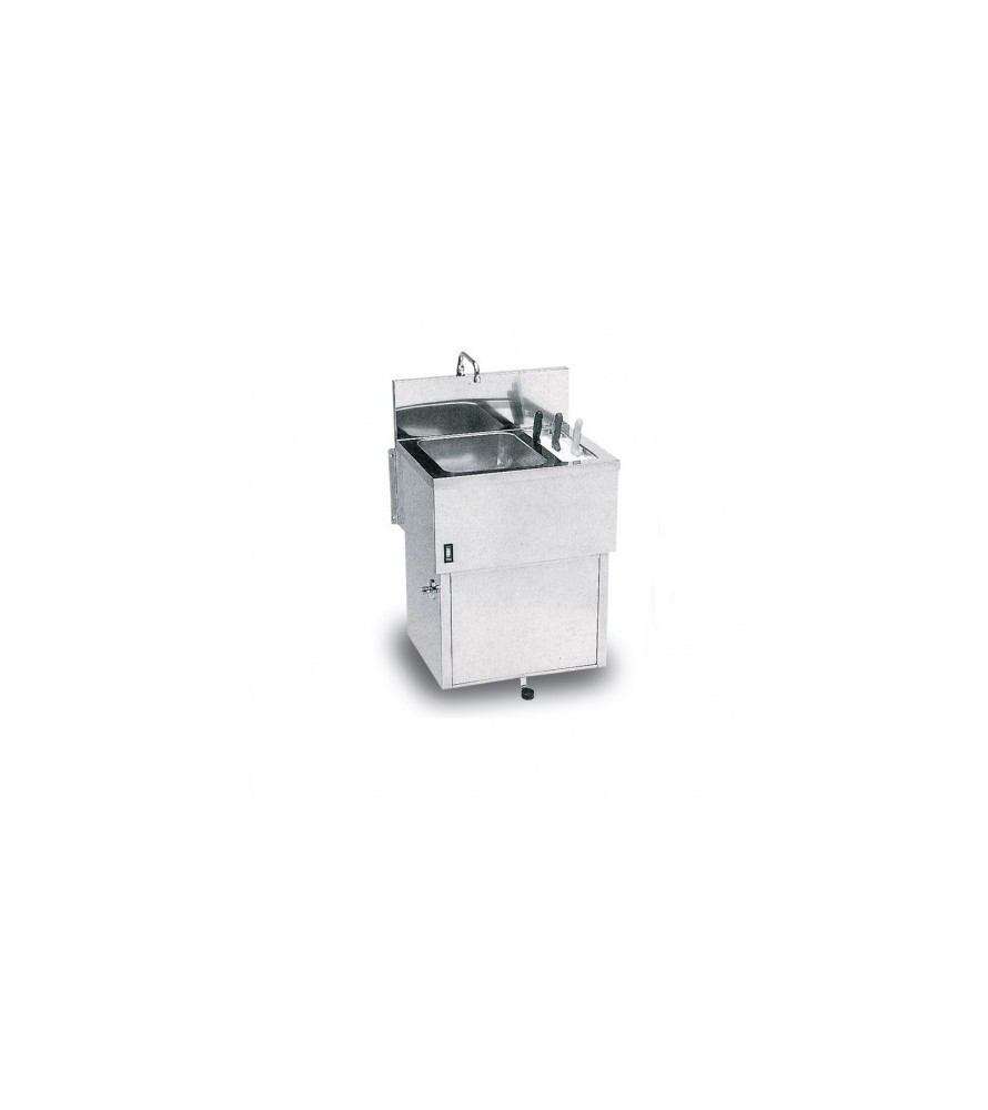 LAVELLO INOX 500X325 CON STERILIZZATORE A PEDALE